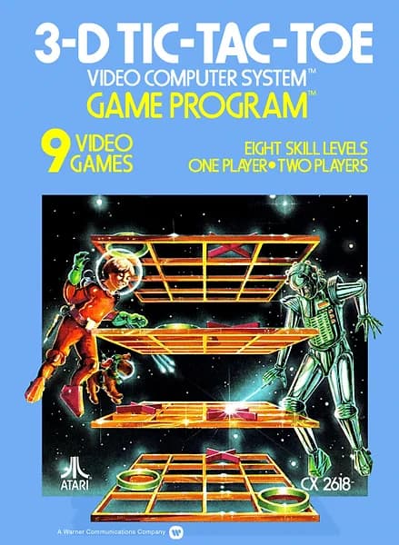 3-D Tic-Tac-Toe Atari 2600 Box Art