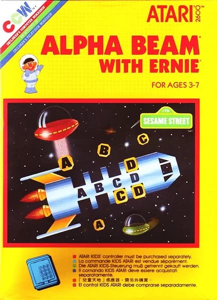 Alpha Beam with Ernie Atari 2600 Box Art