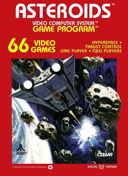 Asteroids Atari 2600 Box Art