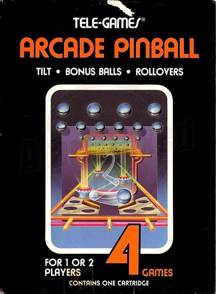 Arcade Pinball Atari 2600 Box Art