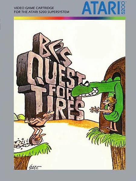 B.C.'s Quest for Tires Atari 5200 Box Art