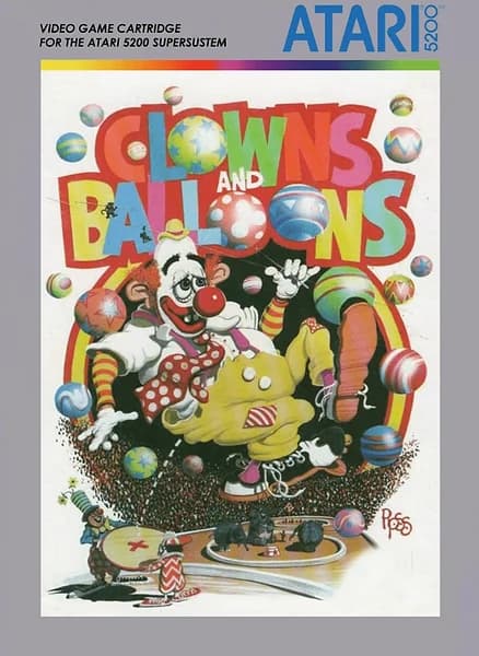 Clowns and Balloons Atari 5200 Box Art