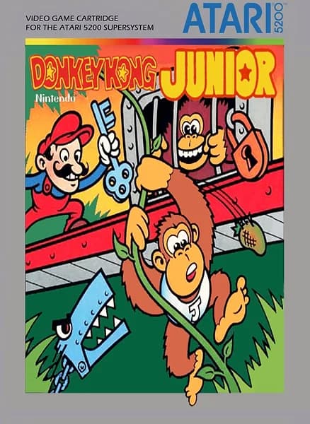 Donkey Kong Junior Atari 5200 Box Art