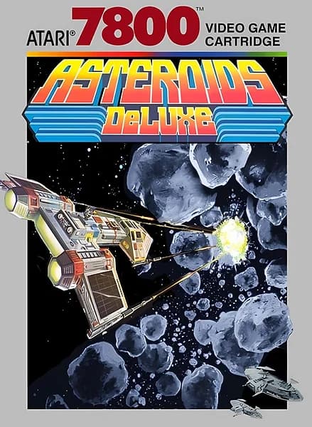 Asteroids Deluxe Atari 7800 Box Art