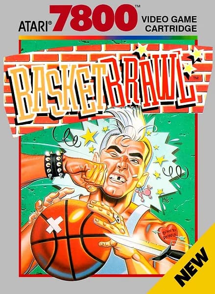 Basketbrawl Atari 7800 Box Art