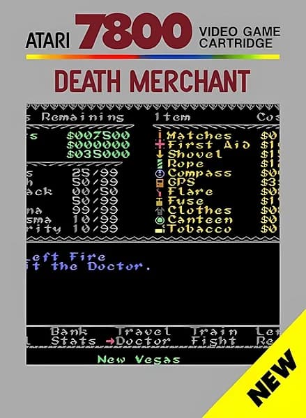 Death Merchant Atari 7800 Box Art