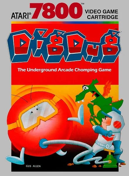 Dig Dug Atari 7800 Box Art