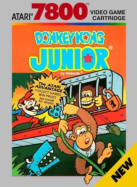 Donkey Kong Junior Atari 7800 Box Art