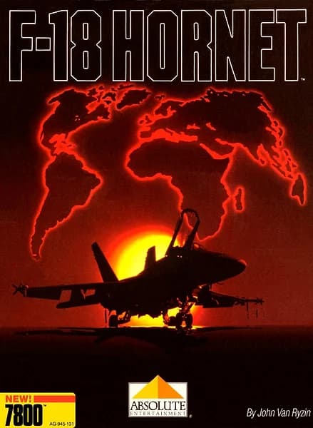 F-18 Hornet Atari 7800 Box Art