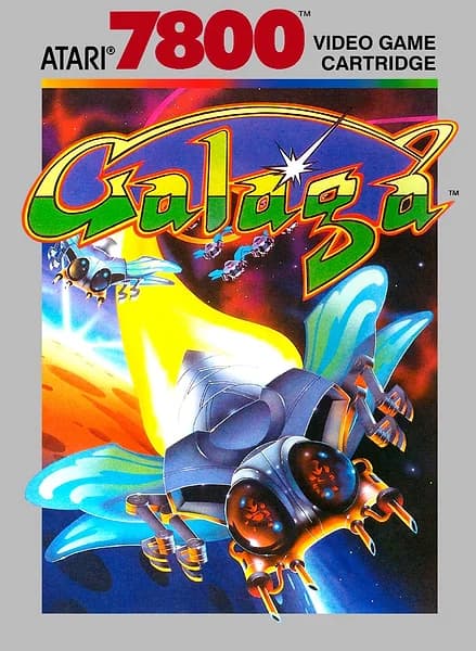 Galaga Atari 7800 Box Art