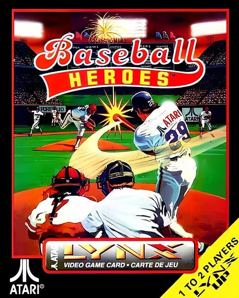 Baseball Heroes Atari Lynx Box Art