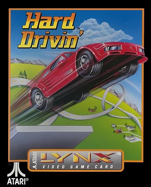 Hard Drivin' Atari Lynx Box Art