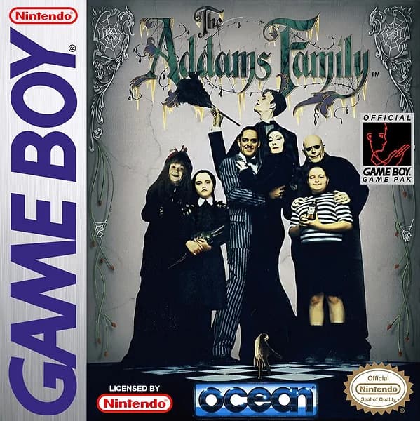 Addams Family GameBoy Box Art