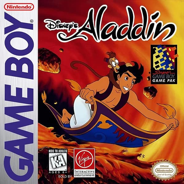 Aladdin GameBoy Box Art