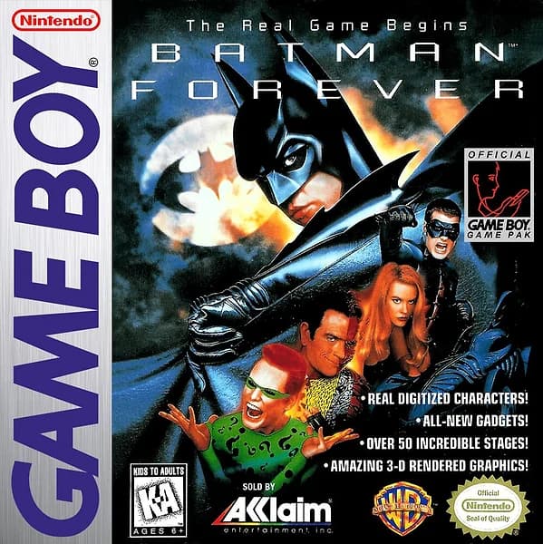 Batman Forever GameBoy Box Art