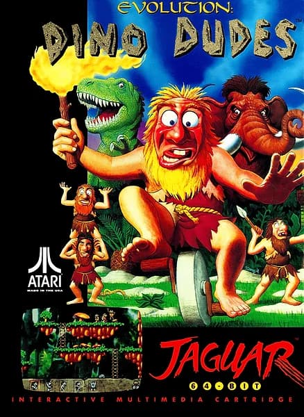 Evolution: Dino Dudes Jaguar Box Art