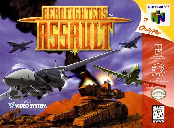 Aero Fighters Assault Nintendo 64 Box Art