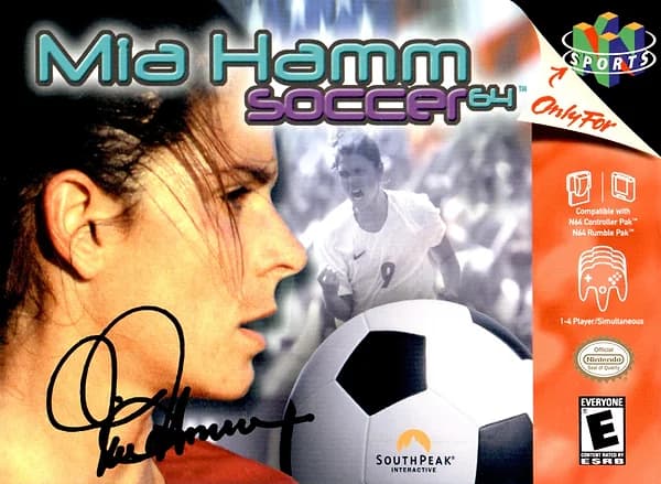 Mia Hamm Soccer 64 box art