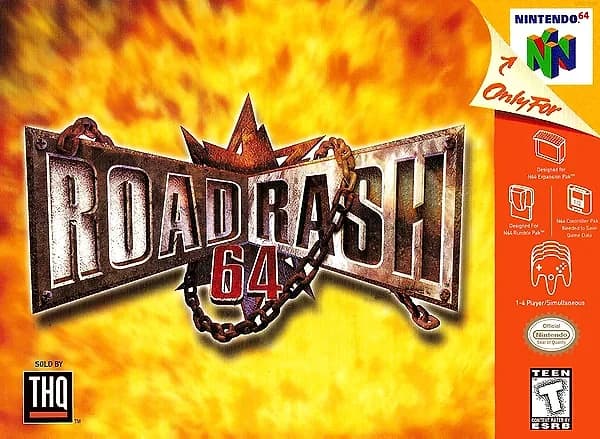 Road Rash 64 box art