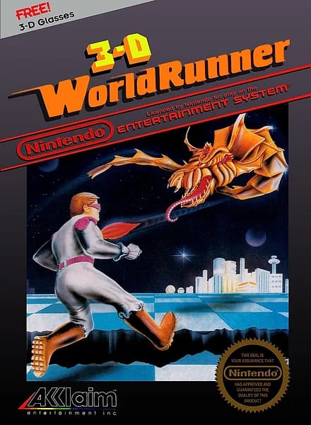 3-D WorldRunner Nintendo NES Box Art