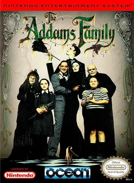 Addams Family Nintendo NES Box Art