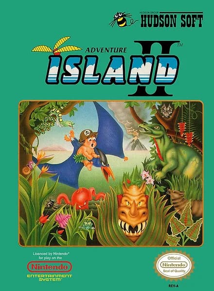 Adventure Island II Nintendo NES Box Art