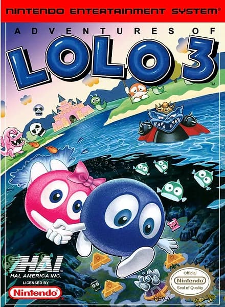Adventures of Lolo 3 Nintendo NES Box Art