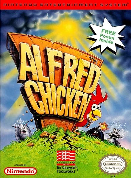 Alfred Chicken Nintendo NES Box Art