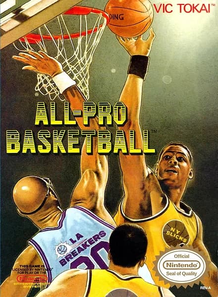 All-Pro Basketball Nintendo NES Box Art
