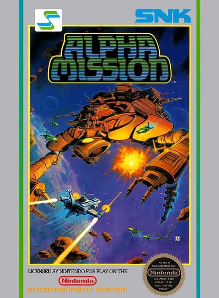 Alpha Mission Nintendo NES Box Art