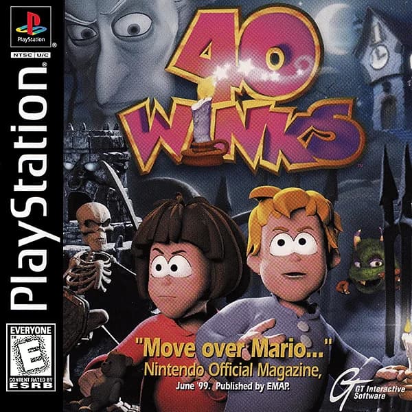 40 Winks Playstation 1 Box Art