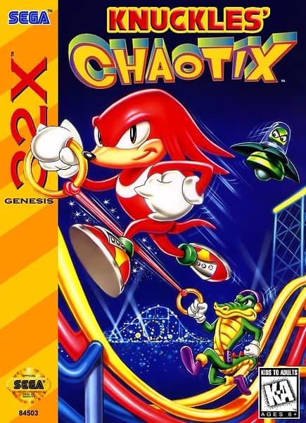 Knuckles' Chaotix Sega 32X Box Art