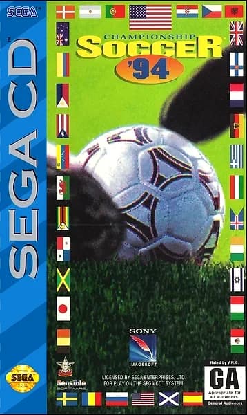 Championship Soccer '94 Sega CD Box Art