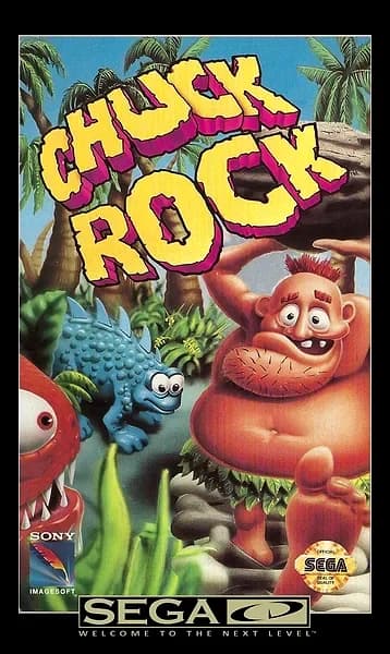 Chuck Rock Sega CD Box Art