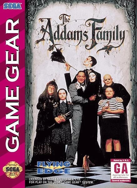 Addams Family Sega Game Gear Box Art