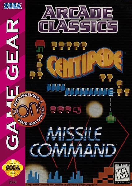 Arcade Classics Sega Game Gear Box Art