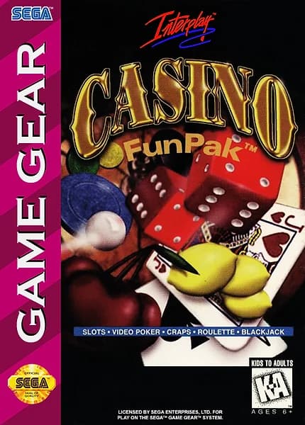 Casino Fun Pak Sega Game Gear Box Art