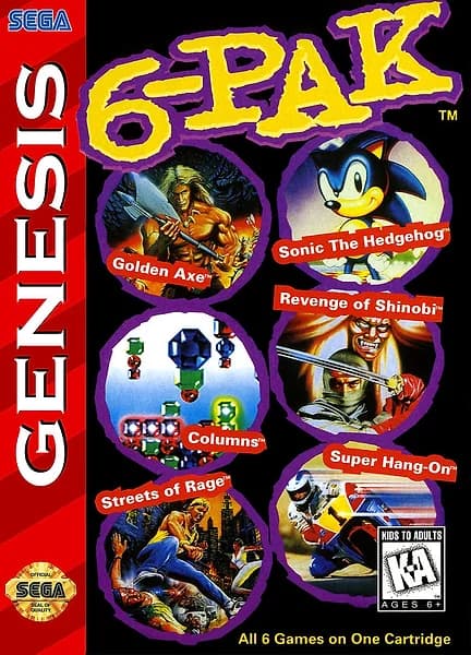 6-Pak Sega Genesis Box Art