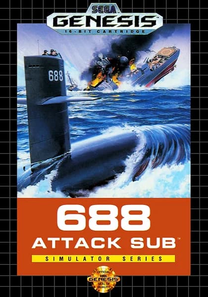 688 Attack Sub Sega Genesis Box Art