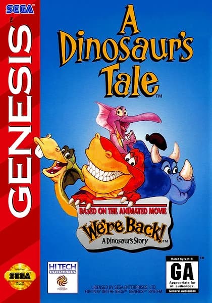 A Dinosaur's Tale Sega Genesis Box Art