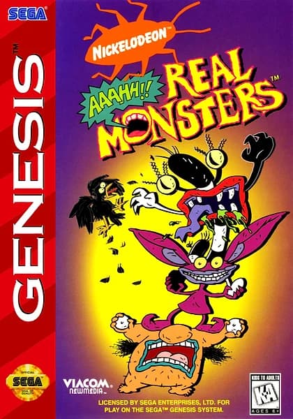 Aaahh!!! Real Monsters Sega Genesis Box Art