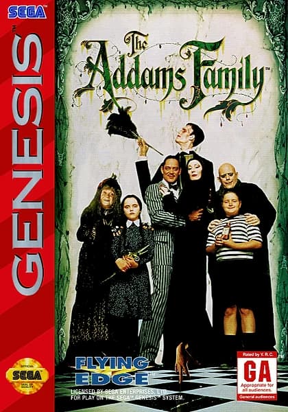 Addams Family Sega Genesis Box Art