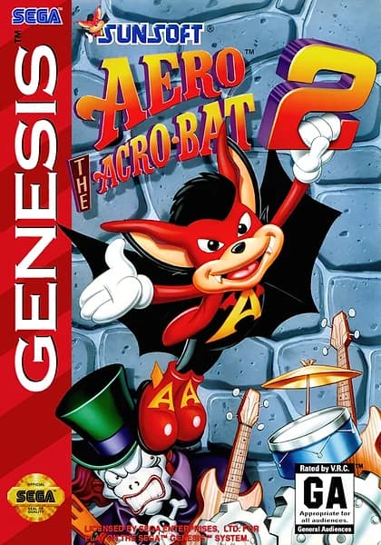 Aero the Acro-Bat 2 Sega Genesis Box Art