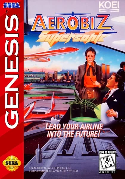 Aerobiz Supersonic Sega Genesis Box Art