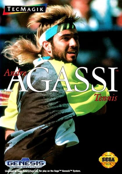 Andre Agassi Tennis Sega Genesis Box Art