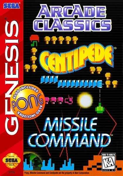 Arcade Classics Sega Genesis Box Art