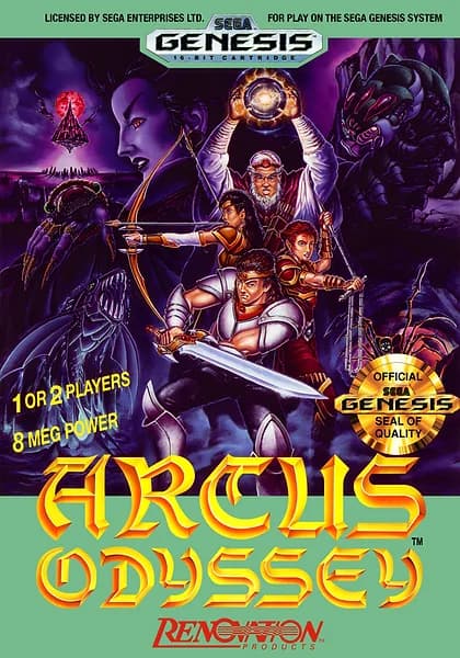 Arcus Odyssey Sega Genesis Box Art