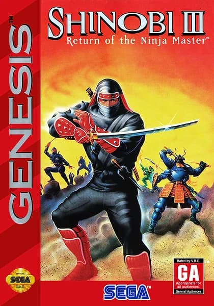 Shinobi III: Return of the Ninja Master Box Art