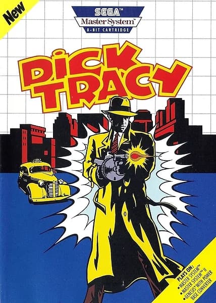 Dick Tracy Sega Master System Box Art