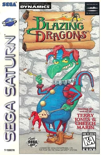 Blazing Dragons Sega Saturn Box Art